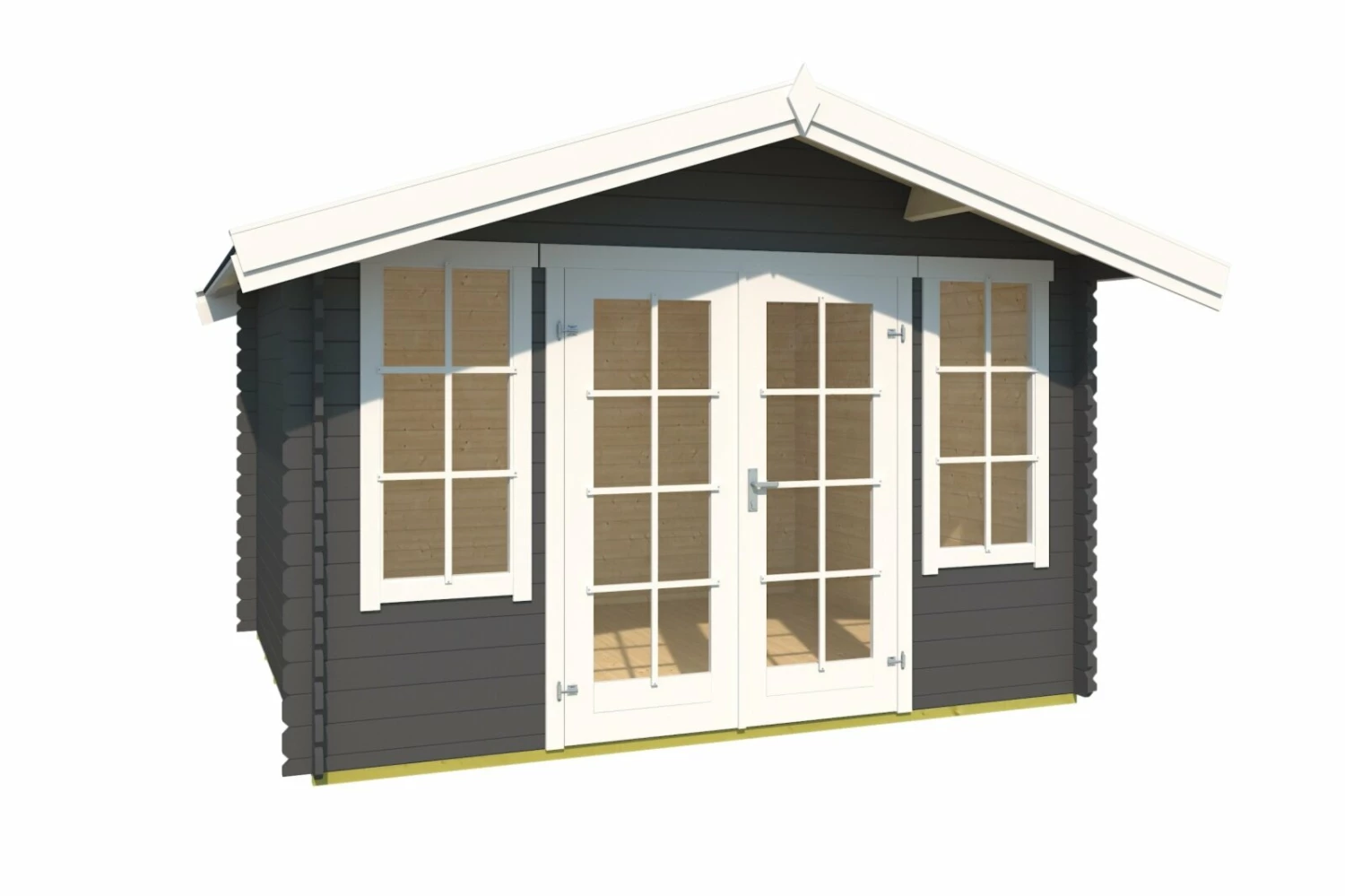 Budget 🔥 Gartenhaus ROBIN - carbongrau - Fichte massiv - 330x280 cm 🤩 4 Budget 🔥 Gartenhaus ROBIN - carbongrau - Fichte massiv - 330x280 cm 🤩 – Bild 2