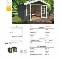 Budget 🔥 Gartenhaus ROBIN - carbongrau - Fichte massiv - 330x280 cm 🤩 8 Budget 🔥 Gartenhaus ROBIN - carbongrau - Fichte massiv - 330x280 cm 🤩 -Angebote Garten Store 9005061700 03 1600Wx1600H