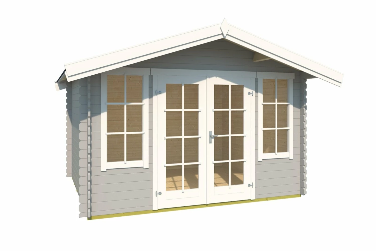 Blitzangebot 👏 Gartenhaus ROBIN - lichtgrau - Fichte massiv - 330x280 cm 🧨 4 Blitzangebot 👏 Gartenhaus ROBIN - lichtgrau - Fichte massiv - 330x280 cm 🧨 – Bild 2