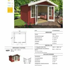 Coupon ✔️ Gartenhaus ROBIN - schwedenrot - Fichte massiv - 330x280 cm 😀 -Angebote Garten Store 9005062000 03 1600Wx1600H