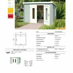 Bester Verkauf 😀 Gartenhaus SACRAMENTO - gletschergrün - Fichte massiv - 292x292 cm ⌛ -Angebote Garten Store 9005062200 03 1600Wx1600H