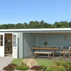 Besorgen ❤️ Gartenhaus ST LOUIS - gletschergrün - Fichte massiv - 701x292 cm 🥰