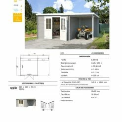 Aktion 😀 Gartenhaus TAMPA - lichtgrau - Fichte massiv - 501x292 cm 😀 8 Aktion 😀 Gartenhaus TAMPA - lichtgrau - Fichte massiv - 501x292 cm 😀 -Angebote Garten Store 9005063100 03 1600Wx1600H