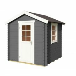 Rabatt 🎁 Gartenhaus WELS 1 - carbongrau - Fichte massiv - 200x200 cm ⭐ -Angebote Garten Store 9005063300 02 1600Wx1600H