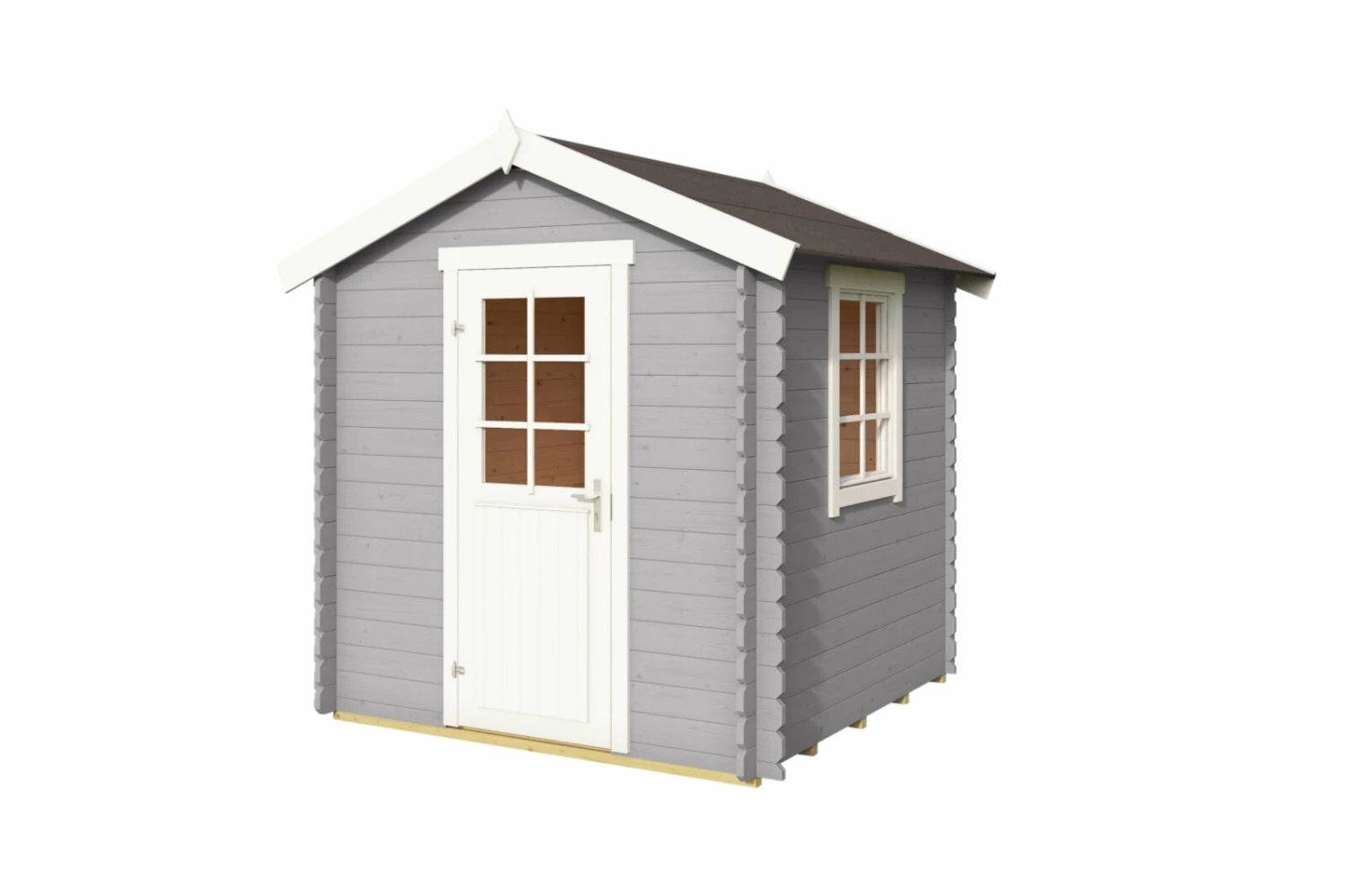 Coupon 👍 Gartenhaus WELS 1 - lichtgrau - Fichte massiv - 200x200 cm 🤩 4 Coupon 👍 Gartenhaus WELS 1 - lichtgrau - Fichte massiv - 200x200 cm 🤩 – Bild 2