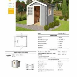 Coupon 👍 Gartenhaus WELS 1 - lichtgrau - Fichte massiv - 200x200 cm 🤩 8 Coupon 👍 Gartenhaus WELS 1 - lichtgrau - Fichte massiv - 200x200 cm 🤩 -Angebote Garten Store 9005063500 03 1600Wx1600H