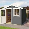 Budget ✔️ Gartenhaus WELS 2 - carbongrau - Fichte massiv - 230x230 cm ❤️