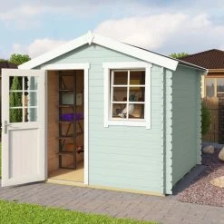 Coupon ❤️ Gartenhaus WELS 2 - gletschergrün - Fichte massiv - 230x230 cm 🎁