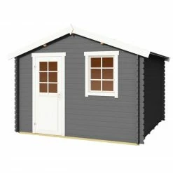 Bester Verkauf 🔥 Gartenhaus WELS 3 - carbongrau - Fichte massiv - 300x300 cm 🥰 -Angebote Garten Store 9005064100 02 1600Wx1600H