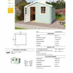 Blitzangebot 👏 Gartenhaus WELS 3 - gletschergrün - Fichte massiv - 300x300 cm ⭐ 8 Blitzangebot 👏 Gartenhaus WELS 3 - gletschergrün - Fichte massiv - 300x300 cm ⭐ -Angebote Garten Store 9005064200 03 1600Wx1600H