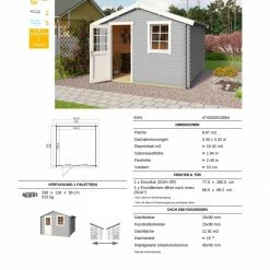 Top 10 😉 Gartenhaus WELS 3 - lichtgrau - Fichte massiv - 300x300 cm ⭐ -Angebote Garten Store 9005064300 03 1600Wx1600H