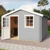 Top 10 😉 Gartenhaus WELS 3 - lichtgrau - Fichte massiv - 300x300 cm ⭐