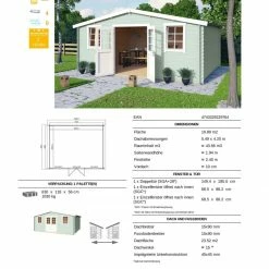 Auslauf ✔️ Gartenhaus WELS 5 - gletschergrün - Fichte massiv - 510x400 cm 🔥 -Angebote Garten Store 9005065000 03 1600Wx1600H