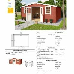 Beste Bewertungen von 🛒 Gartenhaus WELS 5 - schwedenrot - Fichte massiv - 510x400 cm 🥰 -Angebote Garten Store 9005065200 03 1600Wx1600H