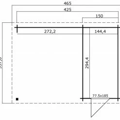 Am billigsten 🎉 Gartenhaus WIBO - carbongrau - Fichte massiv - 425/144x300 cm 🌟 -Angebote Garten Store 9005065300 04 1600Wx1600H