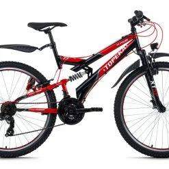 Bester Verkauf ⭐ KS Cycling Mountainbike Fully ATB 26'' TOPEKA - schwarz-rot - Rahmenhöhe 48 cm ✔️