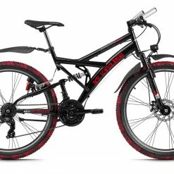 Blitzangebot 😀 KS Cycling Mountainbike FULLY 26'' CRUSHER - schwarz-rot - 46 cm Rahmenhöhe 🧨