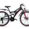 Coupon 🥰 KS Cycling Mountainbike FULLY 24'' CRUSHER - schwarz-rot - 36 cm Rahmenhöhe ❤️ -Angebote Garten Store 9005066800 1600Wx1600H