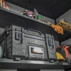 Bester Verkauf 😀 Aufbewahrungsschrank - grau - Holzoptik 💯 -Angebote Garten Store 9005067100 03 1600Wx1600H