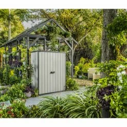 Bester Verkauf 😀 Aufbewahrungsschrank - grau - Holzoptik 💯 -Angebote Garten Store 9005067100 04 1600Wx1600H