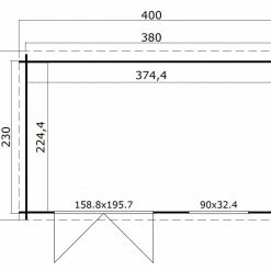 Rabatt 🎁 Gartenhaus AUGUSTA - Fichte massiv - naturbelassen - 380x230 cm ❤️ 9 Rabatt 🎁 Gartenhaus AUGUSTA - Fichte massiv - naturbelassen - 380x230 cm ❤️ -Angebote Garten Store 9005102700 04 1600Wx1600H