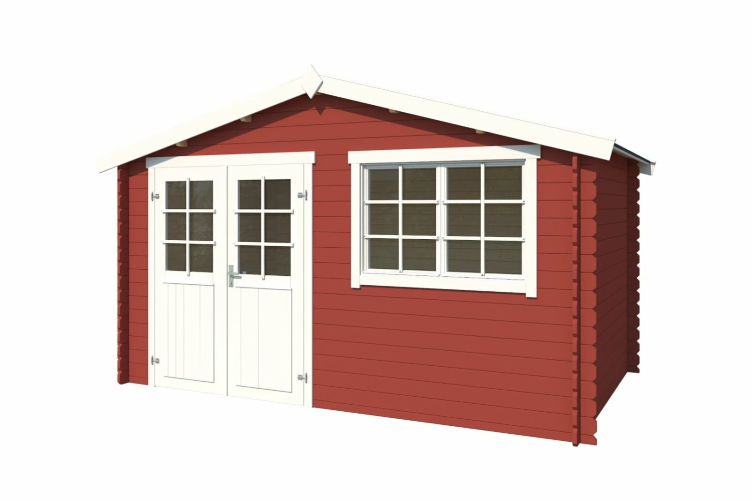 Am billigsten 👍 Gartenhaus AXEL 280 - Fichte massiv - schwedenrot - 380x230 cm 🛒 4 Am billigsten 👍 Gartenhaus AXEL 280 - Fichte massiv - schwedenrot - 380x230 cm 🛒 – Bild 2