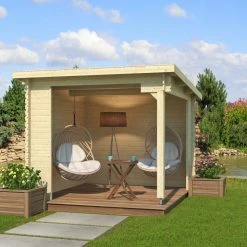 Bestes Angebot 🎁 Unterstand BUFFALO 275 - Fichte massiv - naturbelassen - 275x275 cm 🥰