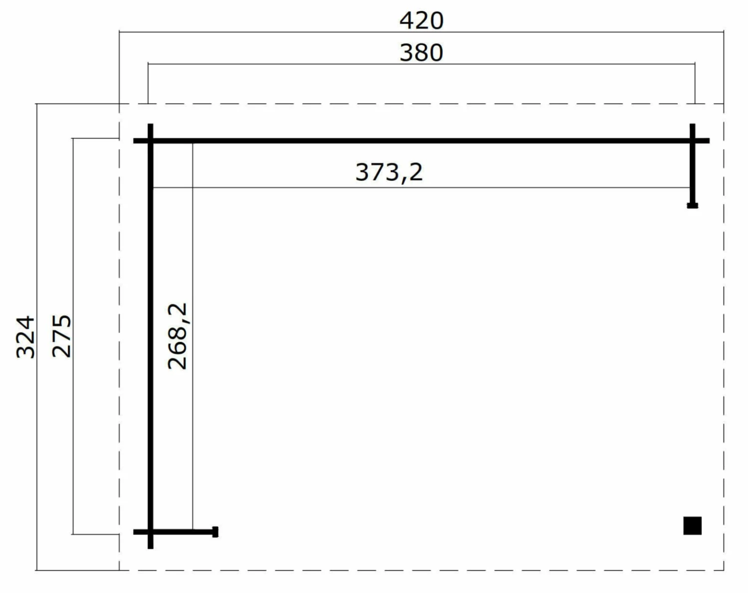Schlussverkauf 🤩 Unterstand BUFFALO 380 - Fichte massiv - carbongrau - 380x275 cm ⭐ 5 Schlussverkauf 🤩 Unterstand BUFFALO 380 - Fichte massiv - carbongrau - 380x275 cm ⭐ – Bild 3