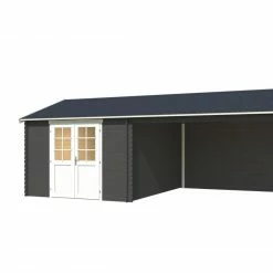 Großhandel 💯 Gartenhaus EL PASO - carbongrau - Fichte massiv - 680x380 cm 👍 -Angebote Garten Store 9005105900 02 1600Wx1600H