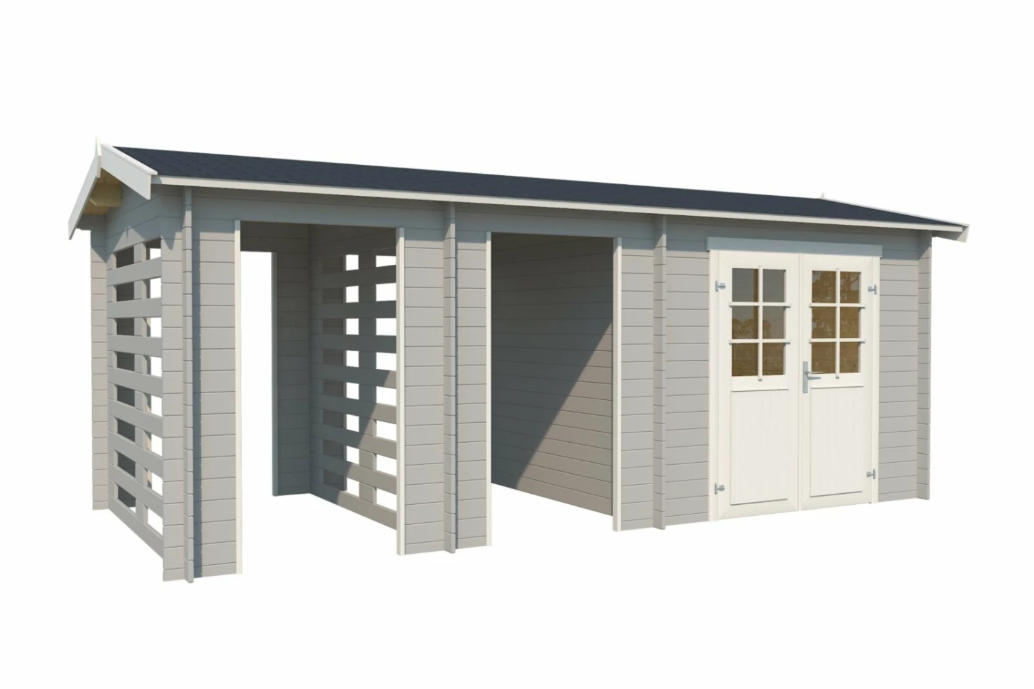 Bestes Angebot 🥰 Gartenhaus HOKKAIDO 2 - lichtgrau - Fichte massiv - 550x250 cm 😉 4 Bestes Angebot 🥰 Gartenhaus HOKKAIDO 2 - lichtgrau - Fichte massiv - 550x250 cm 😉 – Bild 2