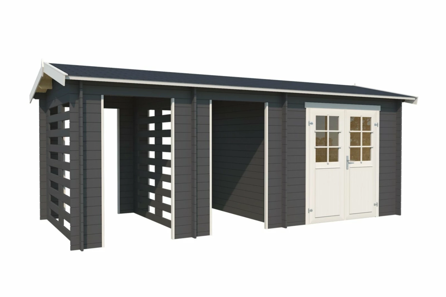 Aktion 👏 Gartenhaus HOKKAIDO 2 - carbongrau - Fichte massiv - 550x250 cm 🛒 4 Aktion 👏 Gartenhaus HOKKAIDO 2 - carbongrau - Fichte massiv - 550x250 cm 🛒 – Bild 2