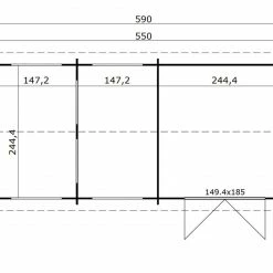 Aktion 👏 Gartenhaus HOKKAIDO 2 - carbongrau - Fichte massiv - 550x250 cm 🛒 7 Aktion 👏 Gartenhaus HOKKAIDO 2 - carbongrau - Fichte massiv - 550x250 cm 🛒 -Angebote Garten Store 9005106400 03 1600Wx1600H