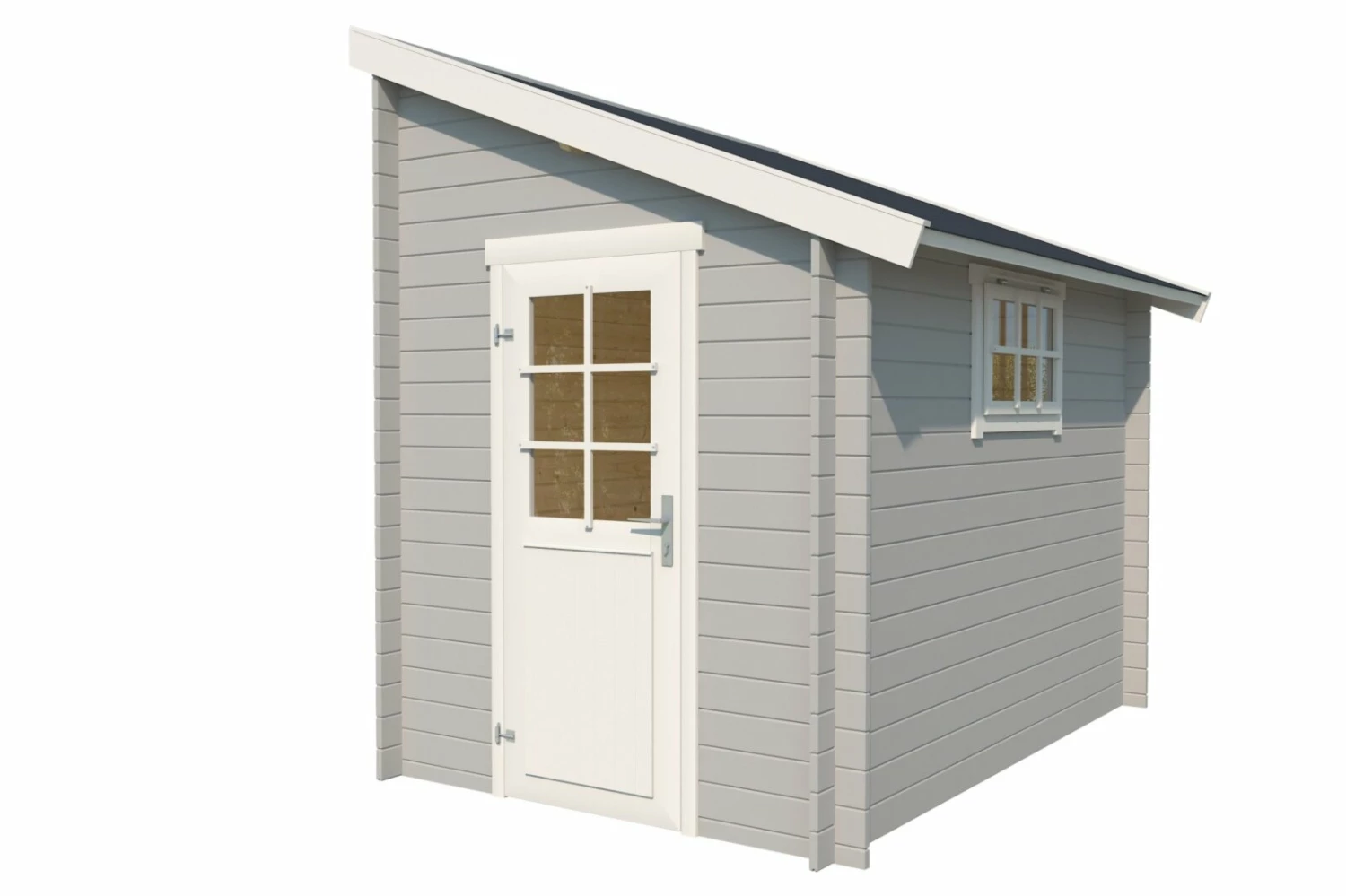 Am billigsten 🧨 Gartenhaus JURA 2 - lichtgrau - Fichte massiv - 180x275 cm 😍 4 Am billigsten 🧨 Gartenhaus JURA 2 - lichtgrau - Fichte massiv - 180x275 cm 😍 – Bild 2