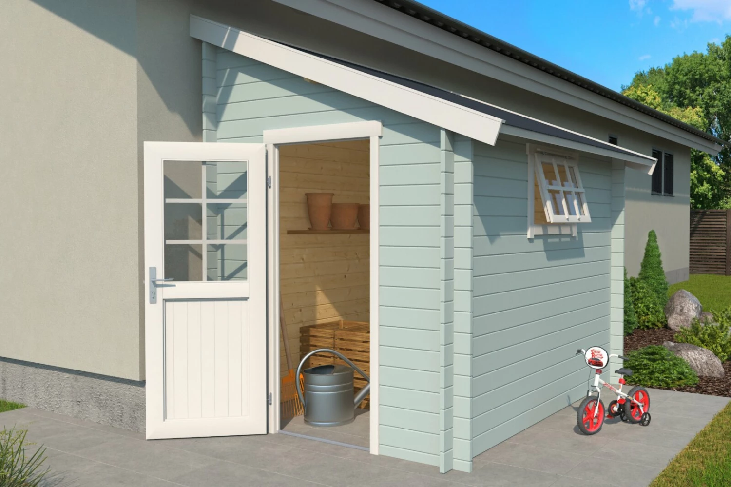 Besorgen 🧨 Gartenhaus JURA 2 - gletschergrün - Fichte massiv - 180x275 cm ⭐ 3 Besorgen 🧨 Gartenhaus JURA 2 - gletschergrün - Fichte massiv - 180x275 cm ⭐