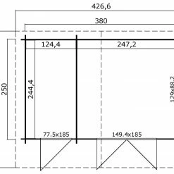 Auslauf 😍 Gartenhaus KEILA 28 - lichtgrau - Fichte massiv - 380x250 cm 😀 7 Auslauf 😍 Gartenhaus KEILA 28 - lichtgrau - Fichte massiv - 380x250 cm 😀 -Angebote Garten Store 9005107300 03 1600Wx1600H