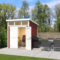 Blitzangebot 🧨 Gartenhaus KIBO 2 - schwedenrot - Fichte massiv - 200x250 cm 💯