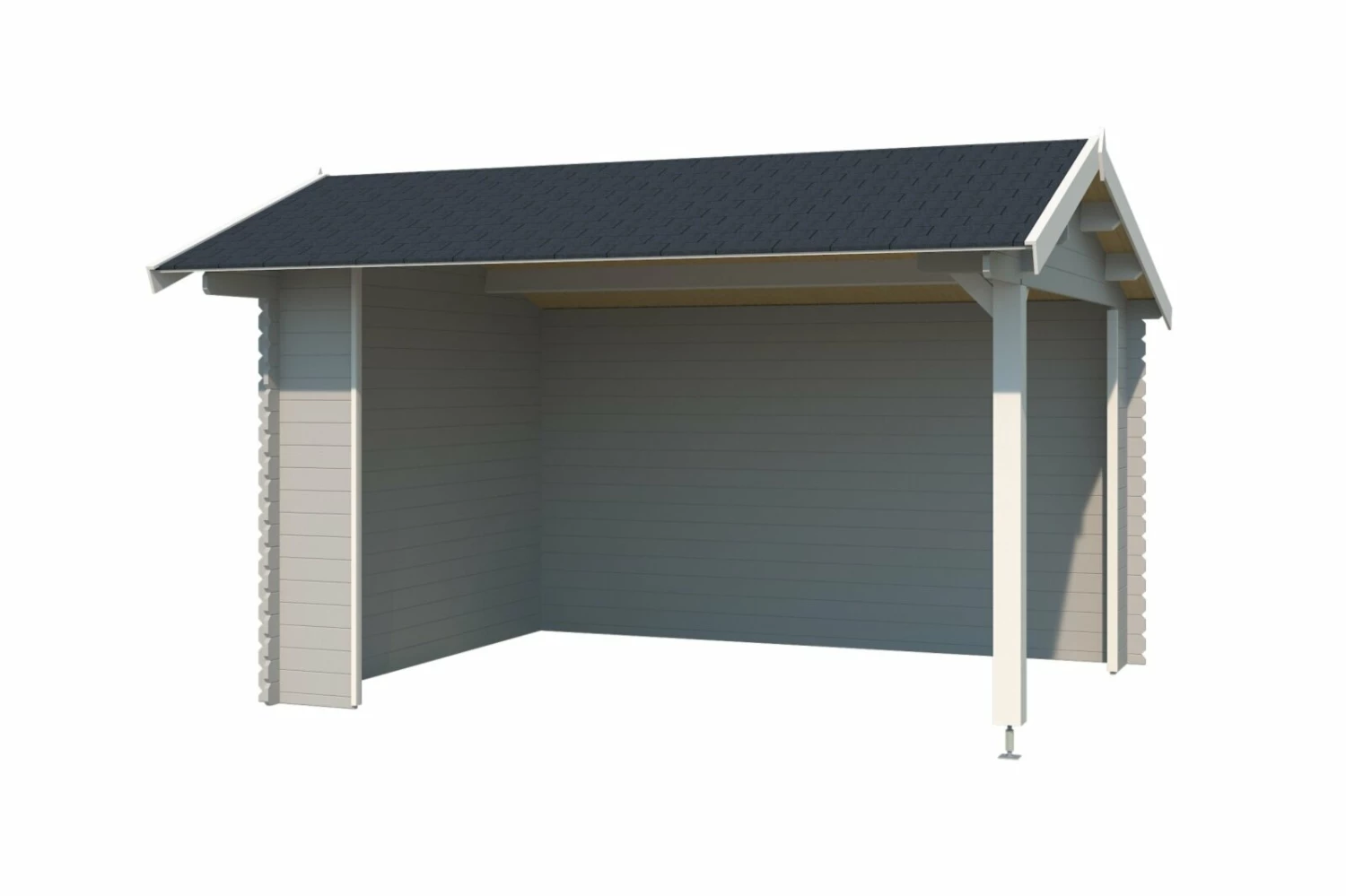 Besorgen 👏 Unterstand KIRIAN - lichtgrau - Fichte massiv - 380x300 cm ✨ 4 Besorgen 👏 Unterstand KIRIAN - lichtgrau - Fichte massiv - 380x300 cm ✨ – Bild 2