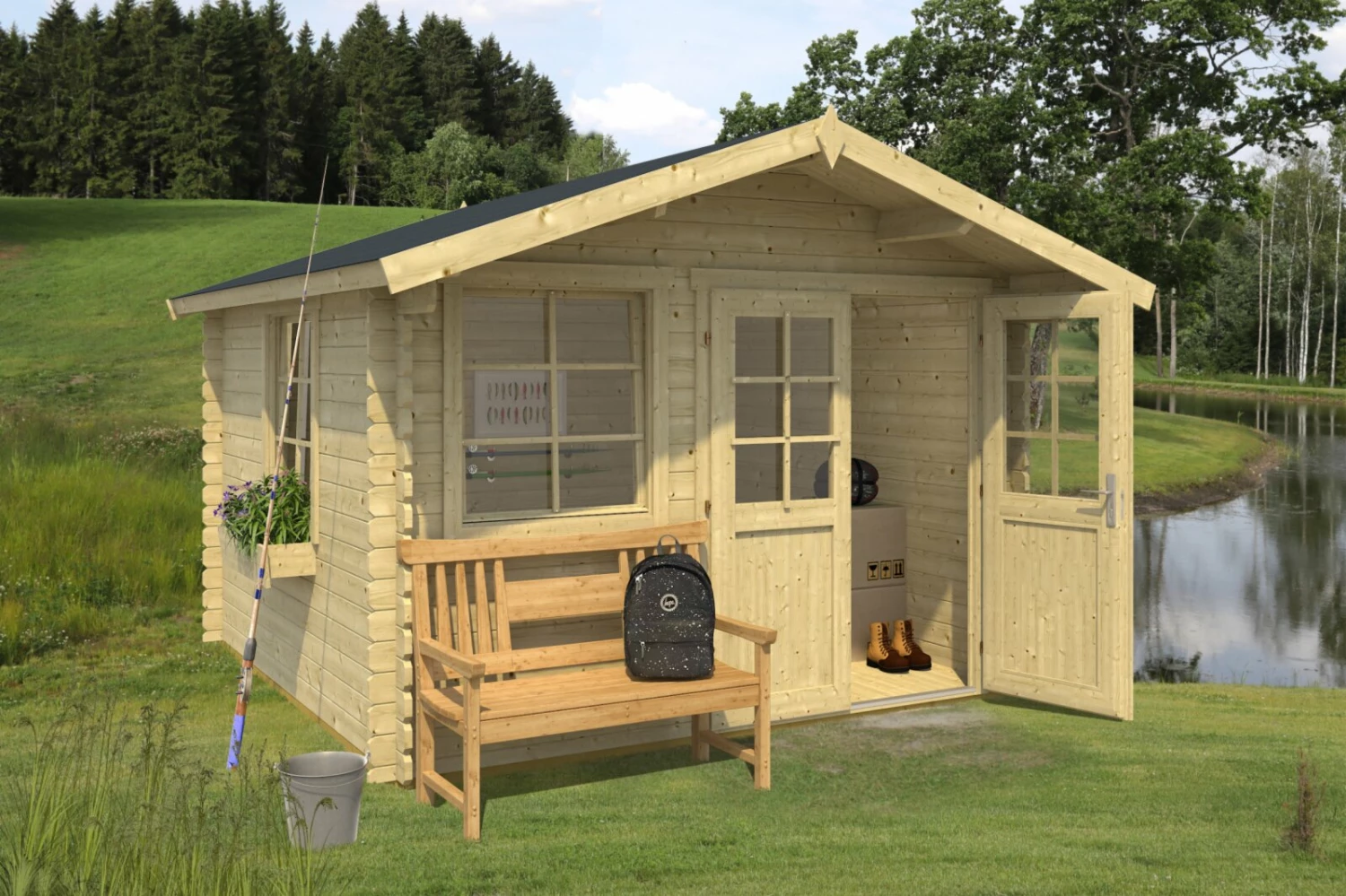 Bester Verkauf 🥰 Gartenhaus LOLA 1 - Fichte massiv - naturbelassen - 300x300 cm 😍 3 Bester Verkauf 🥰 Gartenhaus LOLA 1 - Fichte massiv - naturbelassen - 300x300 cm 😍