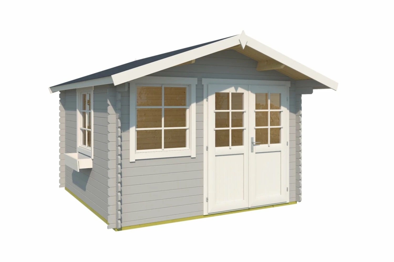 Rabatt 🎁 Gartenhaus LOLA 1 - lichtgrau - Fichte massiv - 300x300 cm 🛒 4 Rabatt 🎁 Gartenhaus LOLA 1 - lichtgrau - Fichte massiv - 300x300 cm 🛒 – Bild 2