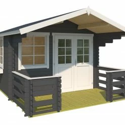 Am billigsten 🌟 Gartenhaus LOLA 2 - carbongrau - mit Terrasse und Geländer - 300x300 cm 🌟 6 Am billigsten 🌟 Gartenhaus LOLA 2 - carbongrau - mit Terrasse und Geländer - 300x300 cm 🌟 -Angebote Garten Store 9005110900 02 1600Wx1600H