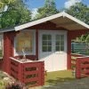 Beste Bewertungen von 🥰 Gartenhaus LOLA 2 - schwedenrot - 300x300 cm - mit Terrasse und Geländer 🎉 -Angebote Garten Store 9005111100 1600Wx1600H