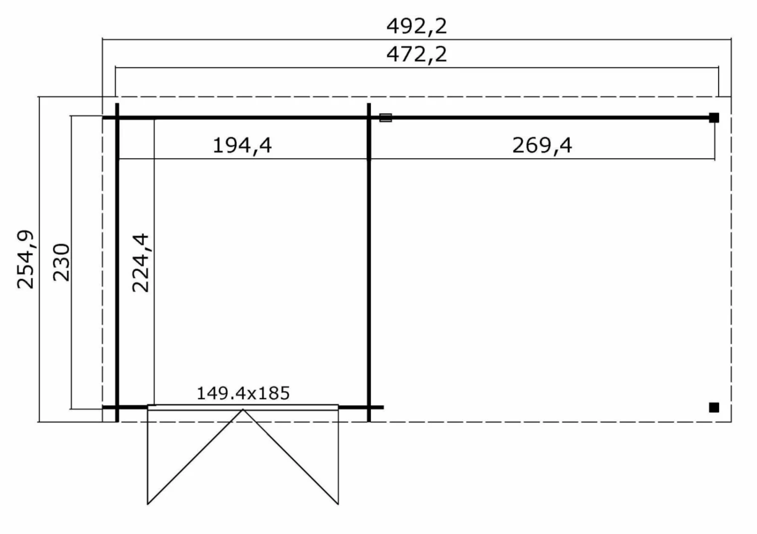 Bestes Angebot 👍 Gartenhaus LONG BEACH - gletschergrün - mit Anbau - 472x230 cm ❤️ 5 Bestes Angebot 👍 Gartenhaus LONG BEACH - gletschergrün - mit Anbau - 472x230 cm ❤️ – Bild 3