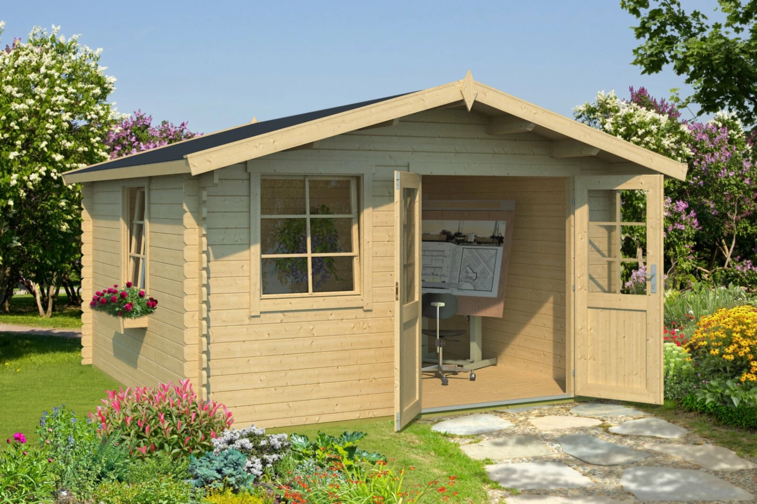 Neu 🧨 Gartenhaus LUNA 1 - Fichte massiv - naturbelassen - 360x360 cm 🔥 3 Neu 🧨 Gartenhaus LUNA 1 - Fichte massiv - naturbelassen - 360x360 cm 🔥