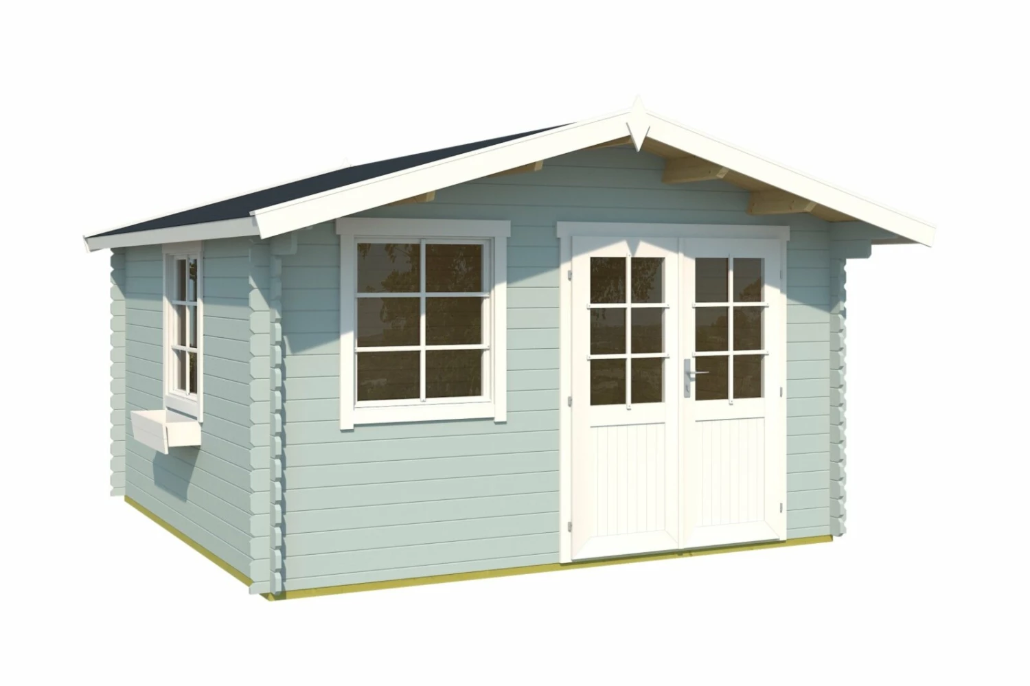 Bestes Angebot 😀 Gartenhaus LUNA 1 - gletschergrün - Fichte massiv - 360x360 cm 🎁 4 Bestes Angebot 😀 Gartenhaus LUNA 1 - gletschergrün - Fichte massiv - 360x360 cm 🎁 – Bild 2