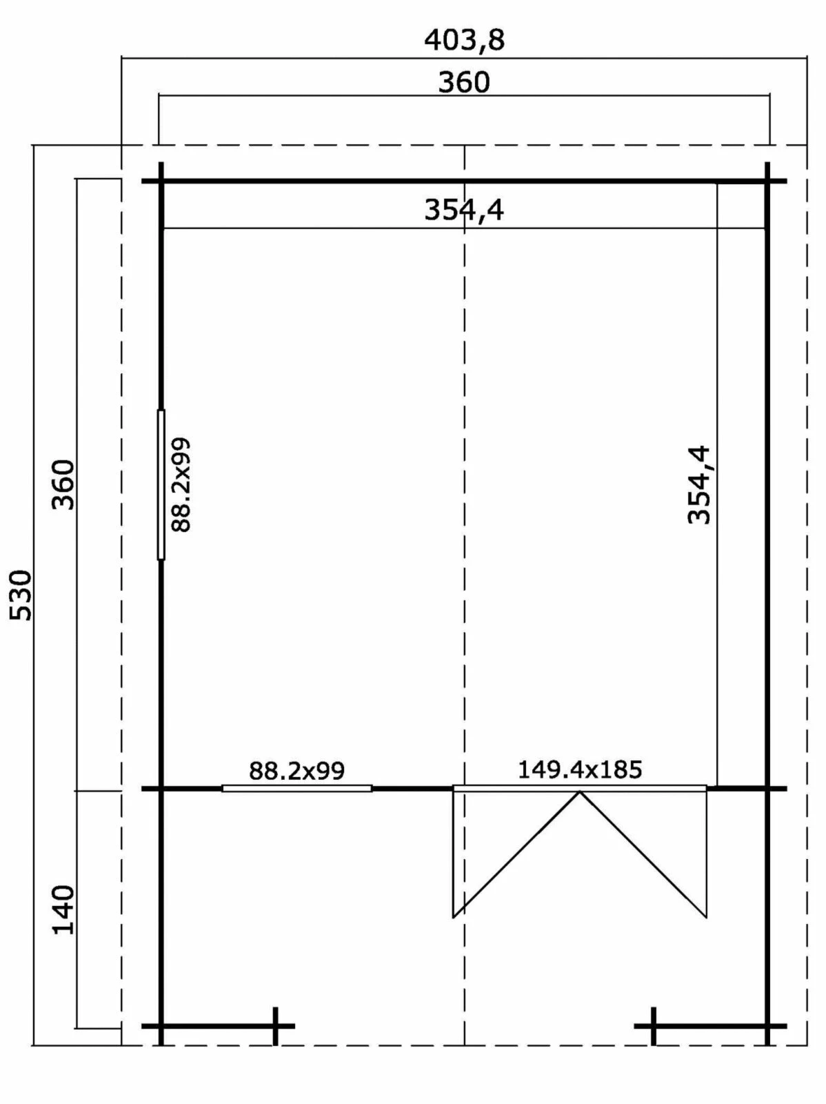 Top 10 ⌛ Gartenhaus LUNA 2 - Fichte massiv - natur - mit Terrasse und Geländer - 360x360 cm 🤩 5 Top 10 ⌛ Gartenhaus LUNA 2 - Fichte massiv - natur - mit Terrasse und Geländer - 360x360 cm 🤩 – Bild 3