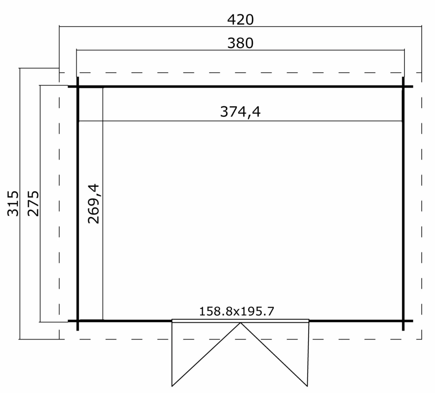 Auslauf 🔥 Gartenhaus NASHVILLE - carbongrau - Fichte massiv - 380x275 cm 🧨 5 Auslauf 🔥 Gartenhaus NASHVILLE - carbongrau - Fichte massiv - 380x275 cm 🧨 – Bild 3