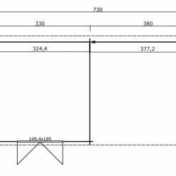 Neu 🌟 Gartenhaus NEW ORLEANS - carbongrau - Fichte massiv - 330x710 cm 👏 -Angebote Garten Store 9005113400 03 1600Wx1600H