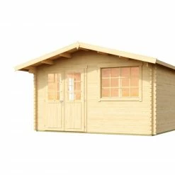 Bestpreis 💯 Gartenhaus NORDERNEY 3 - naturbelassen - Fichte masiv - 390x390 cm ✨ -Angebote Garten Store 9005114200 02 1600Wx1600H