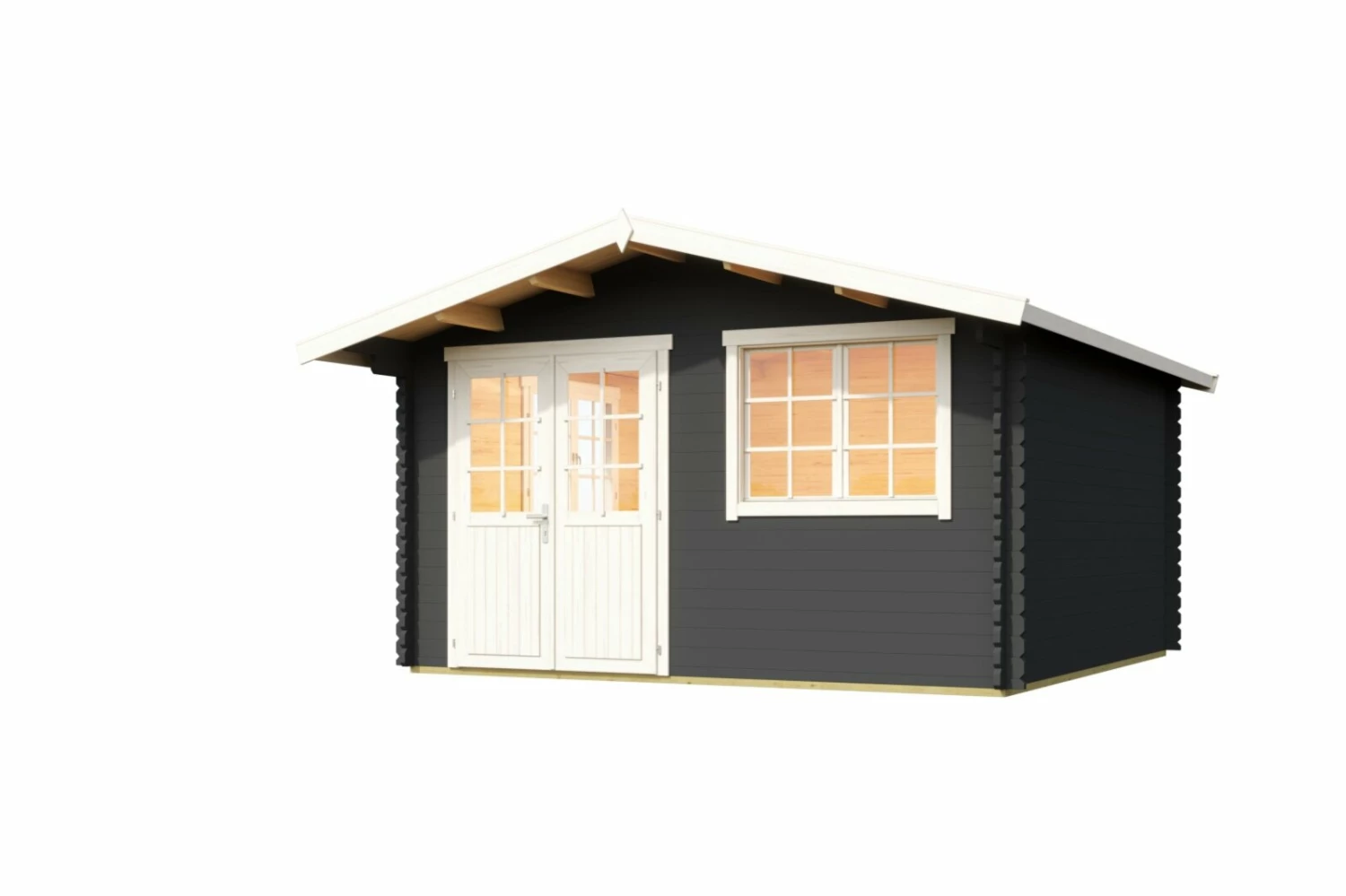 Besorgen 👏 Gartenhaus NORDERNEY 3 - carbongrau - Fichte masiv - 390x390 cm 🤩 4 Besorgen 👏 Gartenhaus NORDERNEY 3 - carbongrau - Fichte masiv - 390x390 cm 🤩 – Bild 2