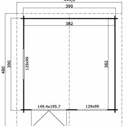 Coupon 🥰 Gartenhaus NORDERNEY 3 - gletschergrün - Fichte massiv - 390x390 cm 🧨 -Angebote Garten Store 9005114500 03 1600Wx1600H